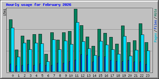 Hourly usage for February 2026
